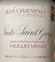 DOMAINE JEAN CHAUVENET, Vieilles Vignes, Red, 2020, Nuits-Saint-Georges. Front label