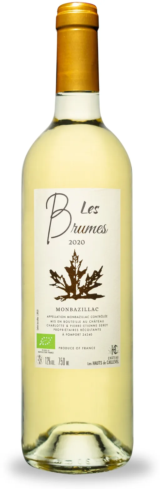 CHATEAU LES HAUTS DE CAILLEVEL Les Brumes, Weiß, 2022, Monbazillac. Flaschenabbildung