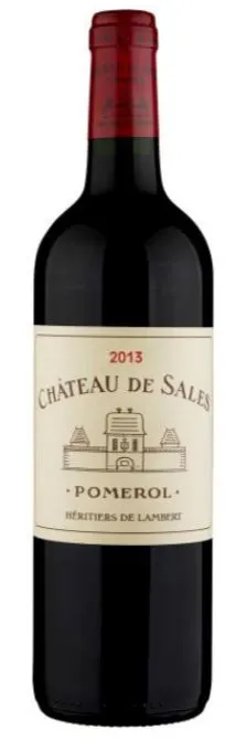 Chateau de Sales, Heritiers De Lambert, Rosso, 2013, Pomerol. Immagine della bottiglia
