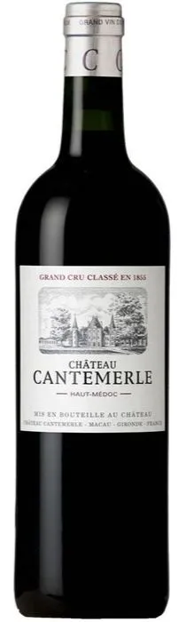 Château Cantemerle, Cinquième Cru Classé, Rouge, 2015, Haut-Médoc. Image de la bouteille