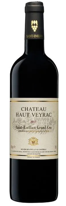 Château Haut Veyrac, Rot, 2017, Saint-Emilion grand cru. Flaschenabbildung