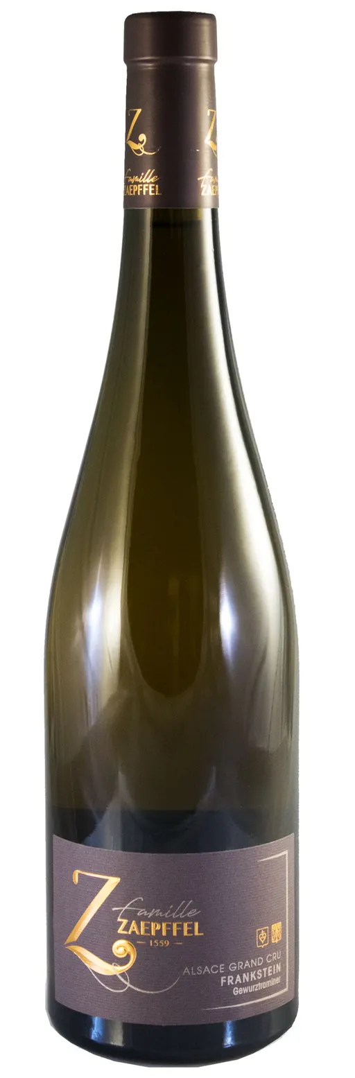 FAMILLE ZAEPFFEL, gewurztraminer grand cru frankstein, Blanc, 2018, Alsace grand cru Frankstein. Image de la bouteille