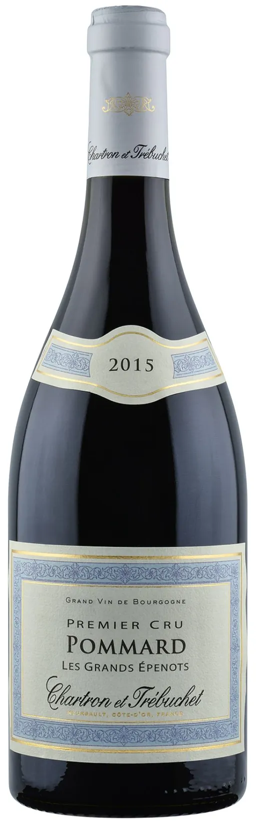 Les Grands Chais de France CHARTRON ET TRÉBUCHET, Tinto, 2015, Pommard premier cru Les Grands Epenots. Imagen de botella