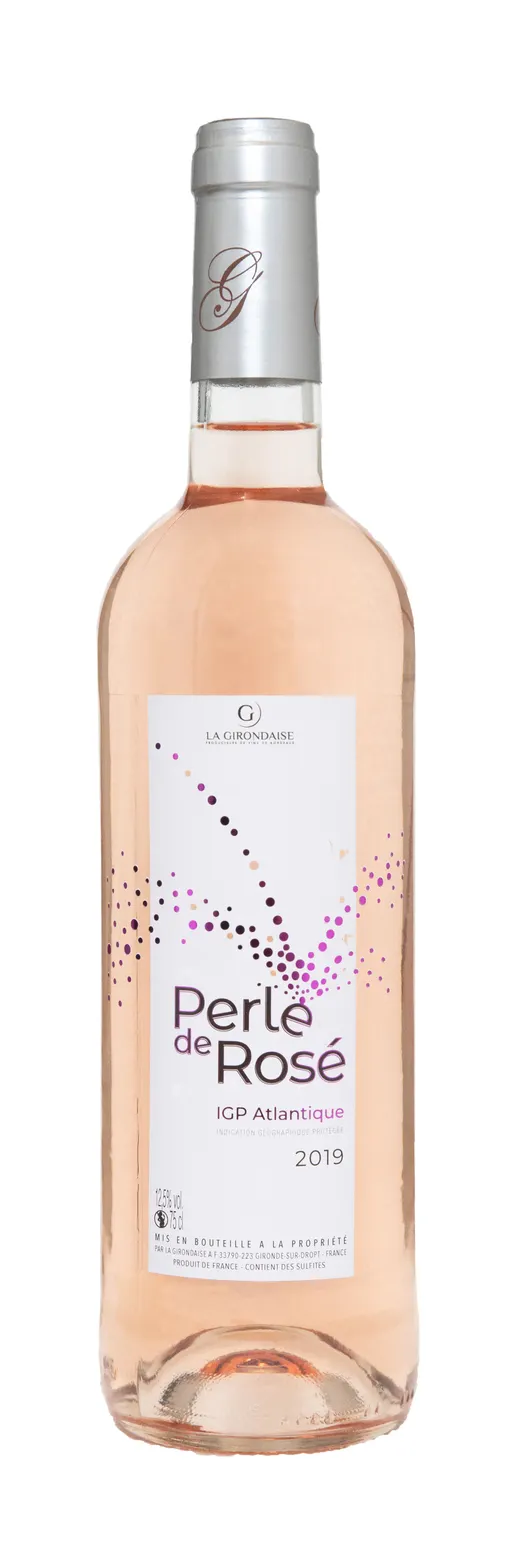 CAVE LA GIRONDAISE PERLE DE R0SÉ, Rosé, 2020, Atlantique. Bottle image