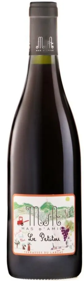 AMELIE D'HURLABORDE Mas d’Amile, Le Petitou, Red, 2018, Terrasses du Larzac. Bottle image