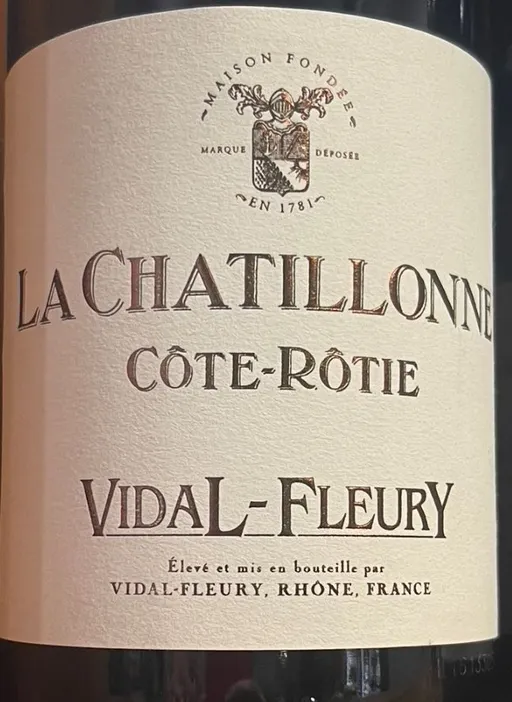 J. VIDAL-FLEURY AMPUIS COTE-ROTIE (TUPIN-ET-SEMONS) La Chatillonne, Red, 2012, Côte Rôtie. Front label