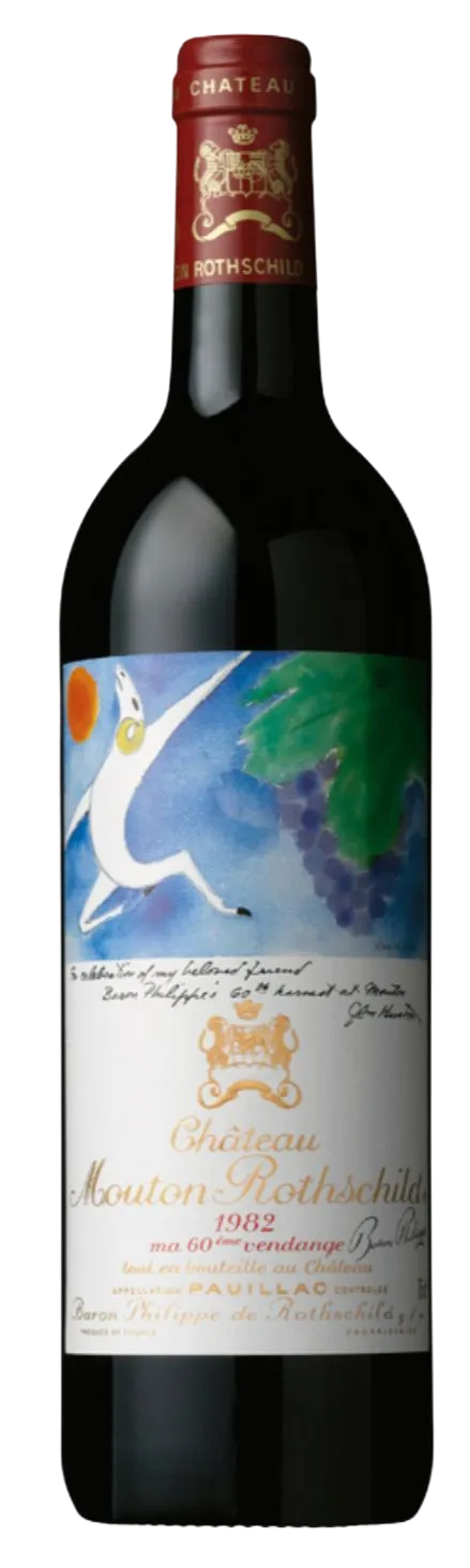 Château Mouton Rothschild, Premier Grand Cru Classé, Rosso, 1982, Pauillac. Immagine della bottiglia
