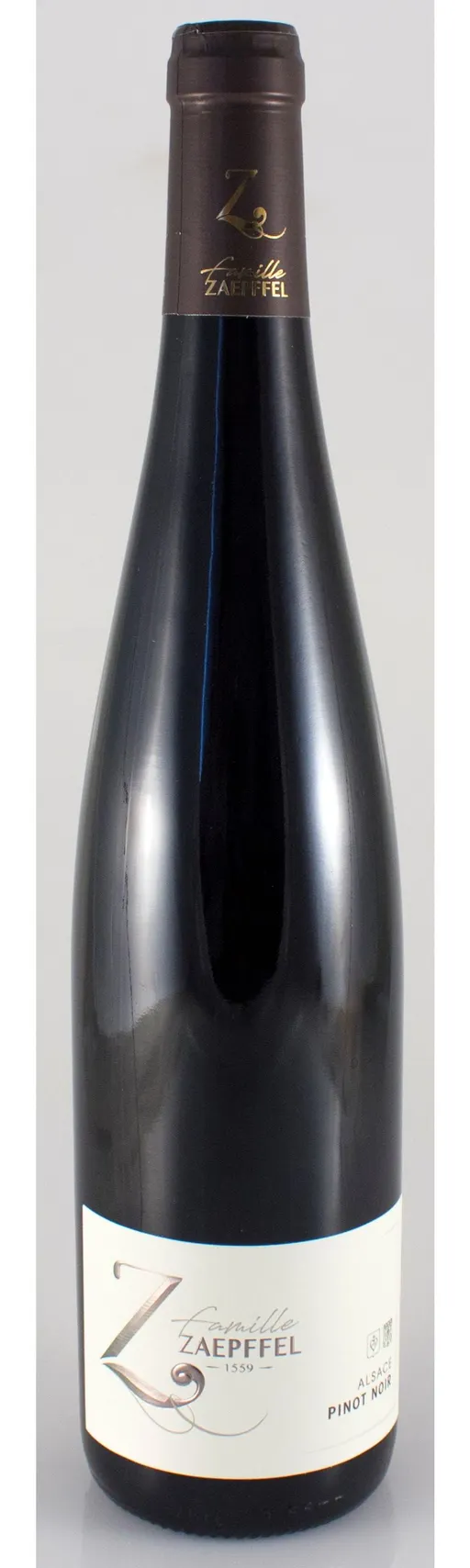 FAMILLE ZAEPFFEL, pinot noir, Rouge, 2021, Alsace ou Vin d'Alsace. Image de la bouteille