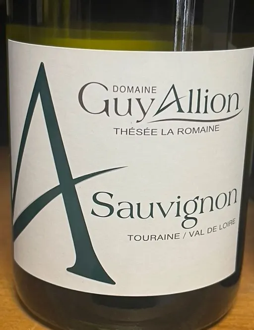 Domaine Guy Allion, "A", Weiß, 2023, Touraine. Das vordere Etikett