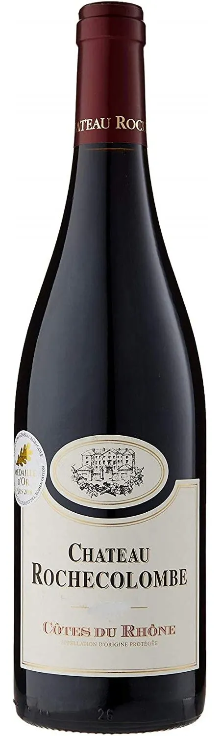G.HERBERIGS Château Rochecolombe, Rot, 2020, Côtes du Rhône. Flaschenabbildung