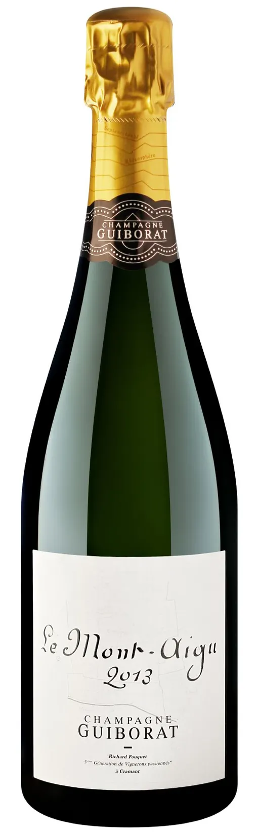 GUIBORAT FILS (CRAMANT) Le Mont Aigu, White, 2013, Champagne grand cru. Bottle image