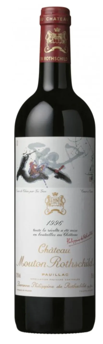 Château Mouton Rothschild, Premier Grand Cru Classé, Rosso, 1996, Pauillac. Immagine della bottiglia