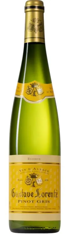 FRANCIS LORENTZ, JEAN WEIBEL, JEAN KELLERKNECHT, JEAN NEUBERT, GUSTAVE LORENTZ, AIME GUTHMANN, GUSTAVE LORENTZ, Pinot Gris Réserve, White, 2020, Alsace. Bottle image