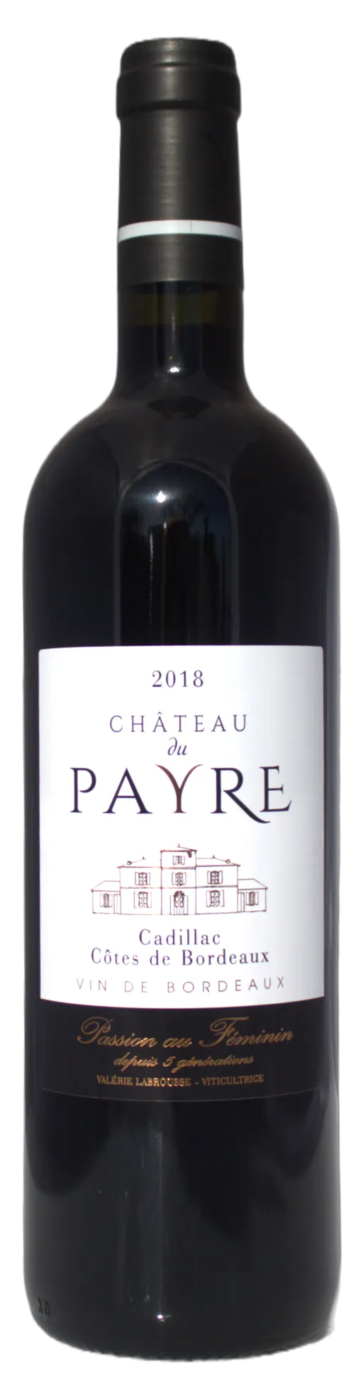 Vignobles Arnaud & Marcuzzi Chateau Du Payre, Red, 2018, Côtes de Bordeaux Cadillac. Bottle image