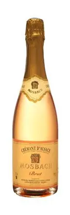 MOSBACH (MARLENHEIM) Mosbach, Rosé, NV, Crémant d’Alsace. Image de la bouteille