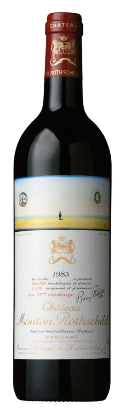 Château Mouton Rothschild, Premier Grand Cru Classé, Rosso, 1983, Pauillac. Immagine della bottiglia
