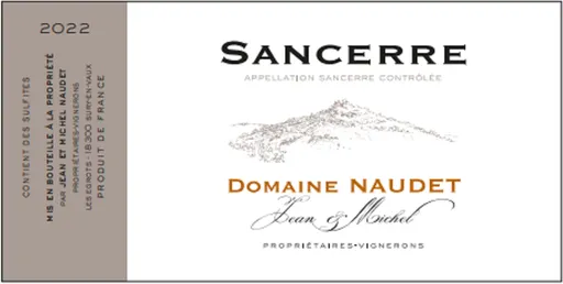 SCEV NAUDET JEAN ET FILS Domaine Naudet, Rosé, 2022, Sancerre. Front label