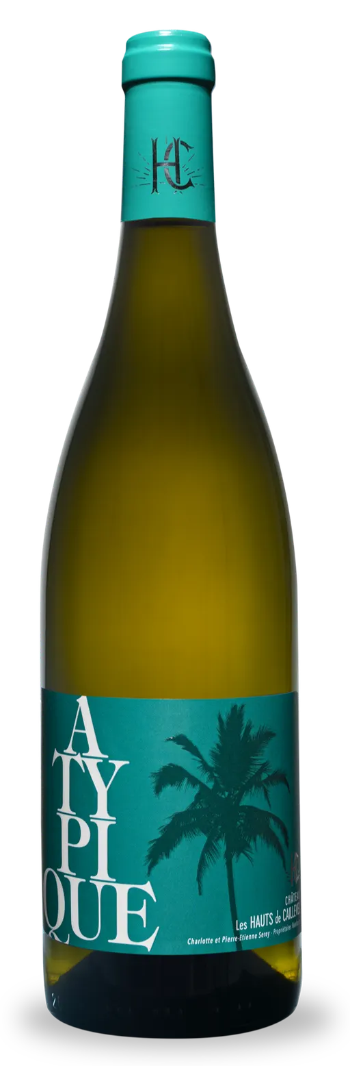 CHATEAU LES HAUTS DE CAILLEVEL Atypique, Blanco, 2021. Imagen de botella