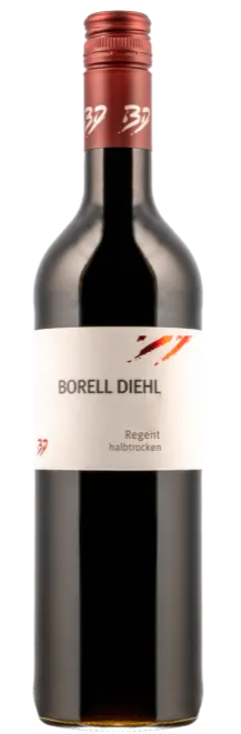 Borell-Diehl, Regent feinherb, Rot, 2020, Pfalz. Flaschenabbildung