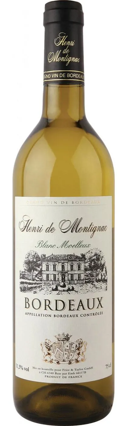 Frice & Taylor Henri De Montignac, Blanc, 2017, Bordeaux. Image de la bouteille