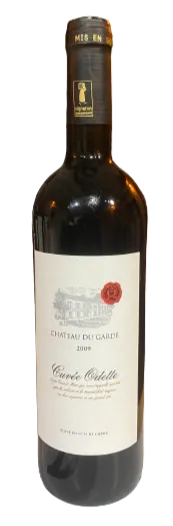 EARL SUBRA Chateau du Garde, Cuvée Prestige  Odette, Rouge, 2009, Côtes de Bordeaux. Image de la bouteille