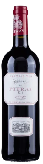 SOCIETE CIVILE DE LA FRERIE Château de Pitray, Premier Vin, Rot, 2011, Côtes de Bordeaux Castillon. Flaschenabbildung