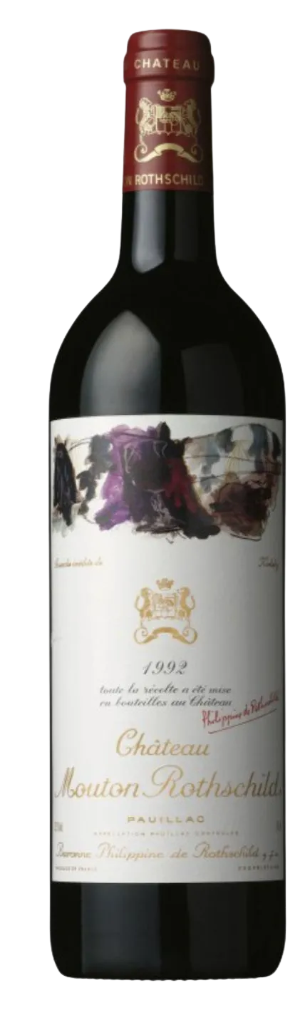 Château Mouton Rothschild, Premier Grand Cru Classé, Rosso, 1992, Pauillac. Immagine della bottiglia