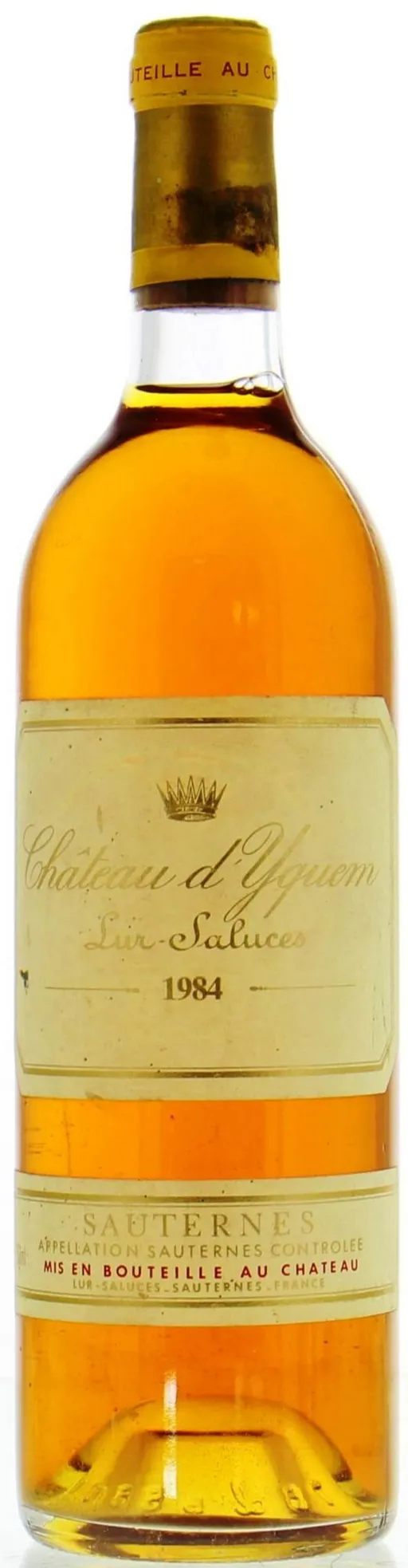 SA DU CHATEAU D'YQUEM Château d’Yquem, Premier Cru Supérieur, Weiß, 1984, Sauternes. Flaschenabbildung