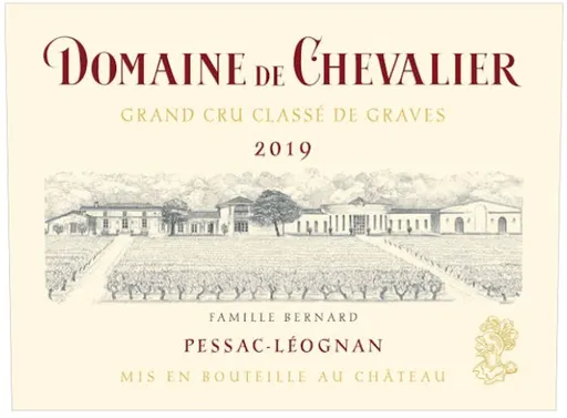 DOMAINE DE CHEVALIER (LEOGNAN) DOMAINE DE CHEVALIER, Grand Cru Classé de Graves, Rot, 2019, Pessac-Léognan. Das vordere Etikett