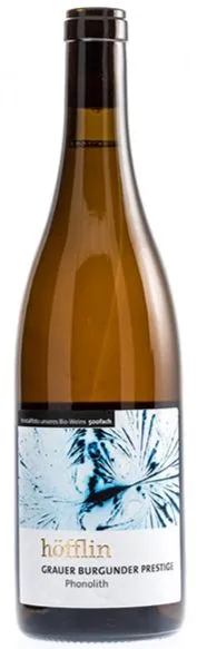 Weingut Höfflin, Grauer Burgunder Prestige Phonolith, Blanco, 2017, Badischer Landwein. Imagen de botella