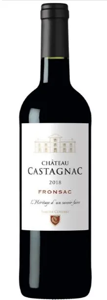 Vignobles Coudert Château Castagnac, Tinto, 2018, Fronsac. Imagen de botella