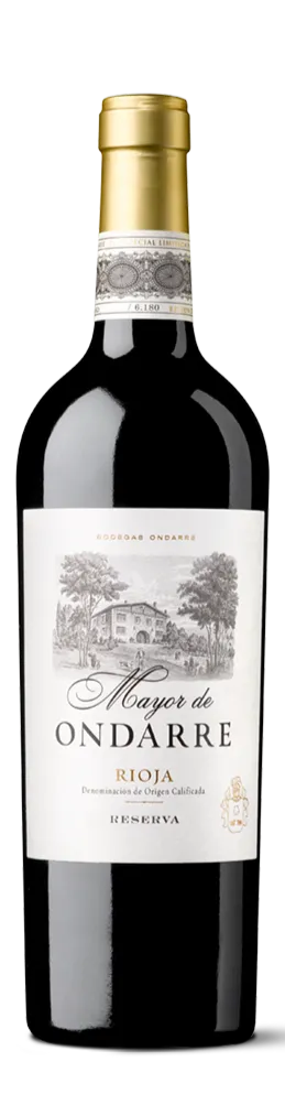 Bodegas Ondarre sa MAYOR DE ONDARRE, Reserva, Rot, 2016, Rioja. Flaschenabbildung