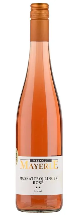 Weingut Mayerle, MUSKATTROLLINGER ROSÉ ** FEINHERB, Rosato, 2021, Württemberg. Immagine della bottiglia