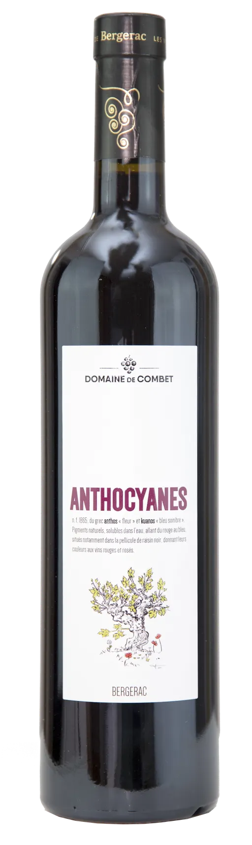 Domaine de Combet ANTHOCYANES, Red, 2021, Bergerac. Bottle image