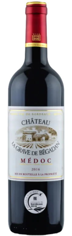 Jean Aberne CHATEAU LA GRAVE DE BEGADAN, Rouge, 2016, Bordeaux. Image de la bouteille