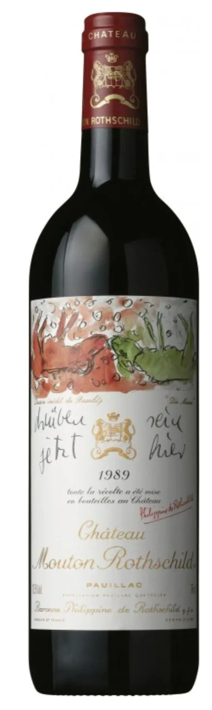 Château Mouton Rothschild, Premier Grand Cru Classé, Rosso, 1989, Pauillac. Immagine della bottiglia