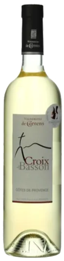CUMA LES BLANCS DE CORRENS (CORRENS) Croix de Basson, Blanc, 2021, Côtes de Provence. Image de la bouteille