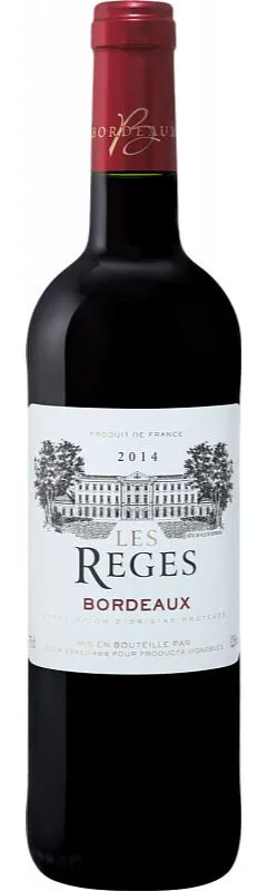 Producta Vignobles LES REGES, Rouge, 2014, Bordeaux. Image de la bouteille