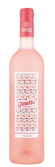Vignerons Catalans Ginette, Rosado, 2020, Côtes Catalanes. Imagen de botella