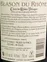 Les Grandes Serres, SA BLASON DU RHONE, Red, 2020, Côtes du Rhône Villages. Back label