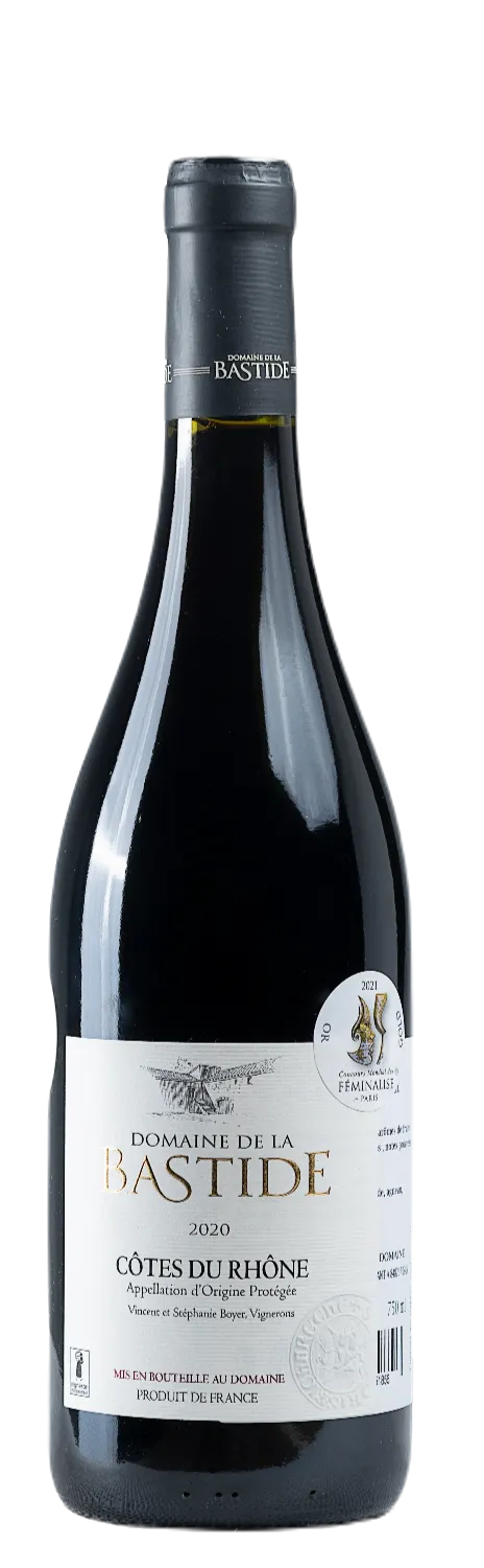 LA BASTIDE (VISAN) Domaine De La Bastide, Rosso, 2020, Côtes du Rhône. Immagine della bottiglia