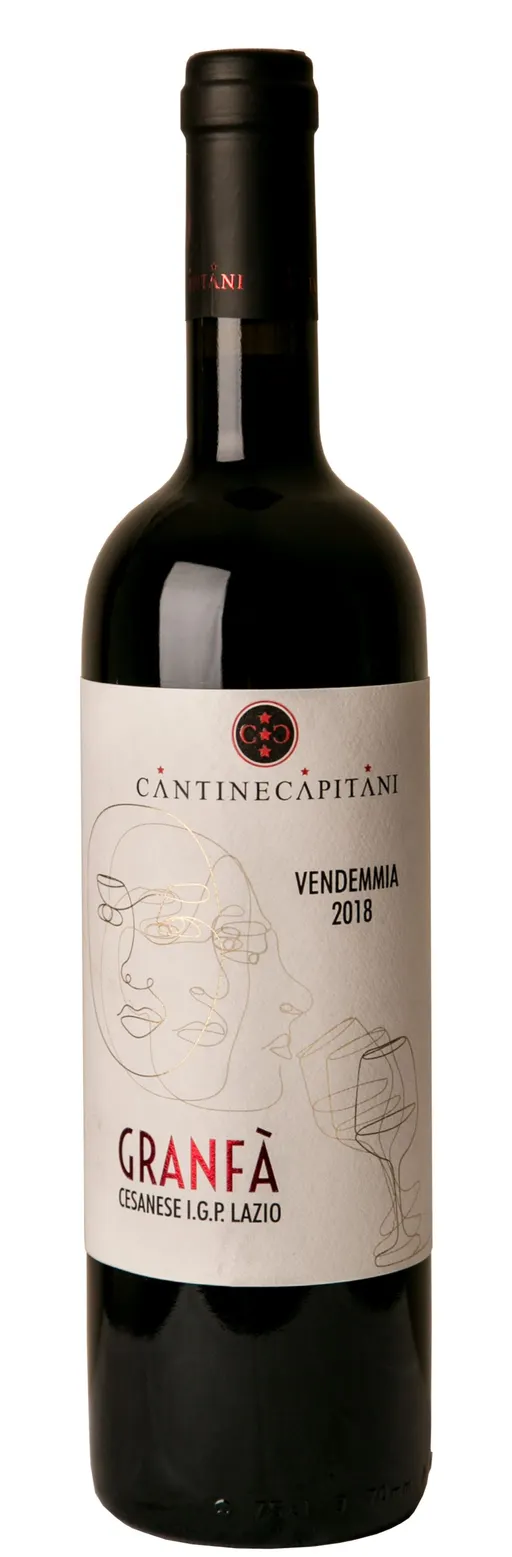 SOCIETA' AGRICOLA CAPITANI SOCIETA' SEMPLICE CANTINE CAPITANI, Granfa' Cesanese Barrique, Rouge, 2019, Lazio. Image de la bouteille