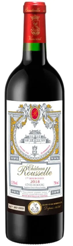 Chateau Rousselle, Tradition, Tinto, 2018, Côtes de Bourg, Bourg et Bourgeais. Imagen de botella