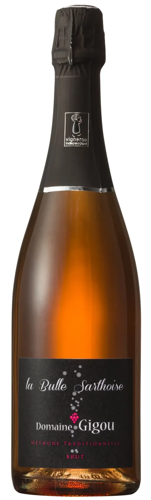 VINS GIGOU Domaine Gigou, la bulle sarthoise, Rosé, 2017. Bottle image
