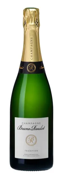Champagne Bruno Roulot, Tradition, Weiß, NV, Champagne. Flaschenabbildung