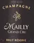 Mailly Grand Cru, Reserve, White, NV, Champagne. Front label