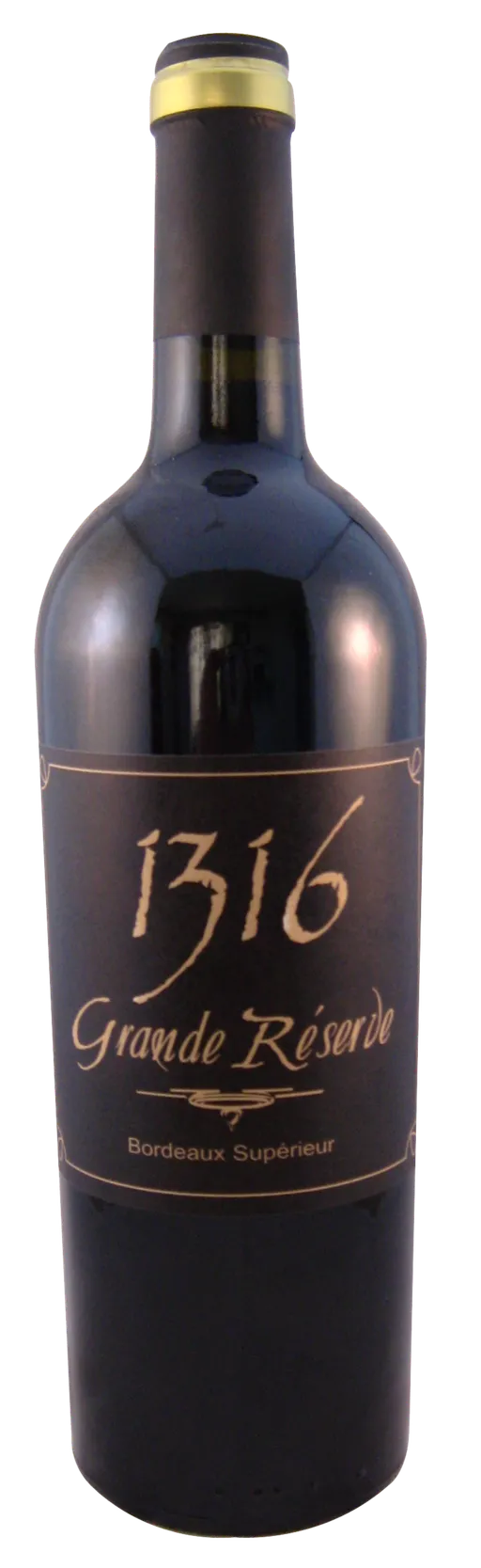 GRANDS CHATEAUX DE FRANCE (SAINT-VINCENT-DE-PERTIGNAS) 1316 Grande Réserve, Tinto, 2020, Bordeaux supérieur. Imagen de botella