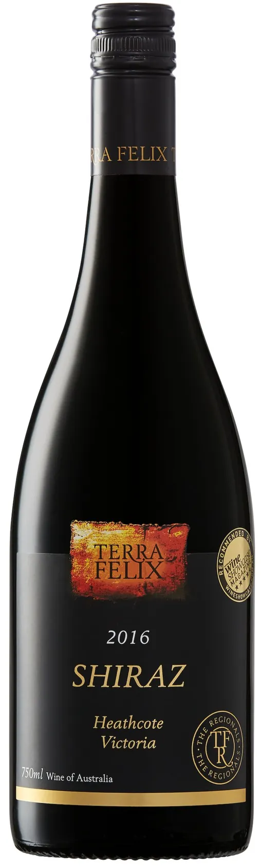 REES & CO WINES PTY LTD Terra Felix, Heathcote Shiraz, Rosso, 2016, Heathcote. Immagine della bottiglia