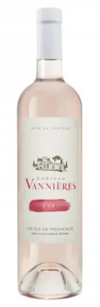 Château Vannières, Rosé, 2021, Côtes de Provence. Image de la bouteille