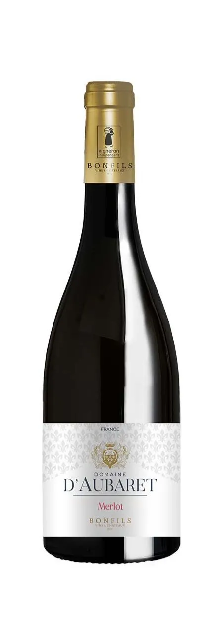 Domaines Bonfils DOMAINE D'AUBARET, Merlot, Rosso, NV, Pays d'Oc. Immagine della bottiglia